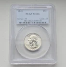 PCGS MS66 1941 Washington Quarter Philadelphia Silver 25C Cert#72655430
