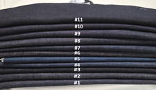 Heavyweight Cotton Denim Fabric by the Yard Indigo Dye 330 - 390GSM