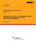 Die Bedeutung Von § 2 Abs. 1 AO Nach Der Entscheidung Des Bverfg Zur ZuläSsigkei