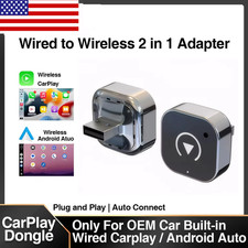 2in1 Wireless CarPlay Adapter Android Auto AI Smart Box Car Intelligent Systems