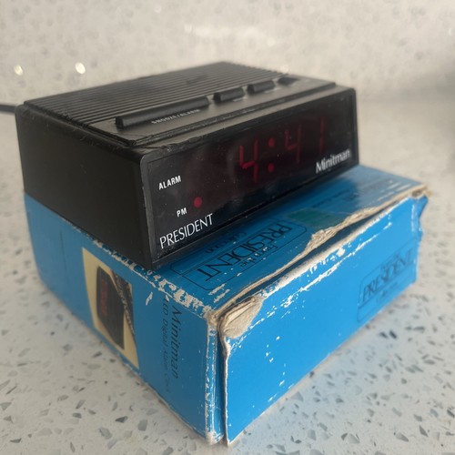 Vintage Rare President Minitman Mini LED Digital Alarm Clock 10cm x 7cm Boxed - Picture 3 of 3