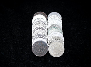 Lot of 19x 1866 1883 5c Shield Nickels Cull Lot