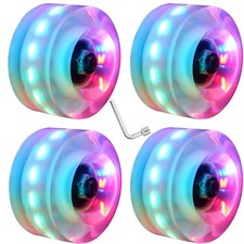 4 Pack 32 x 58 mm 78A Light up Roller Skate Wheels, Skate Wheels with Bearing...