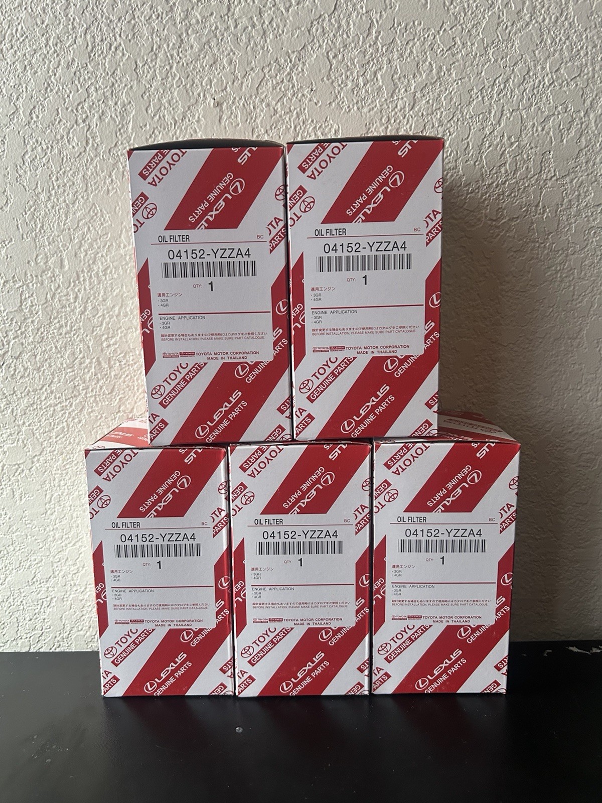 TOYOTA LEXUS OIL FILTER 5 PACK GENUINE OEM 04152-YZZA4 TUNDRA SEQUIOA
