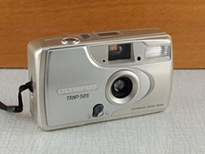 Olympus Trip 505 35MM Point & Shoot Film Camera - Silver - Worker