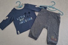 NEW DISNEY NICE MICKEY MOUSE BABY BOY TOP JOGGERS OUTFIT SET 3/6 mths 