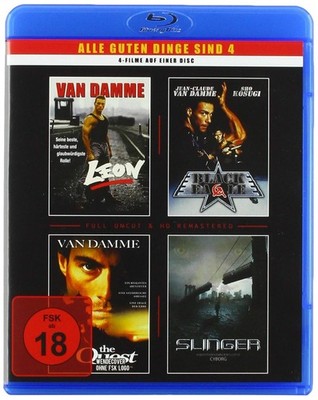 Blu-ray ''VAN DAMME - Leon - Black Eagle - The Quest - Slinger 4 FILME'' ***OVP**