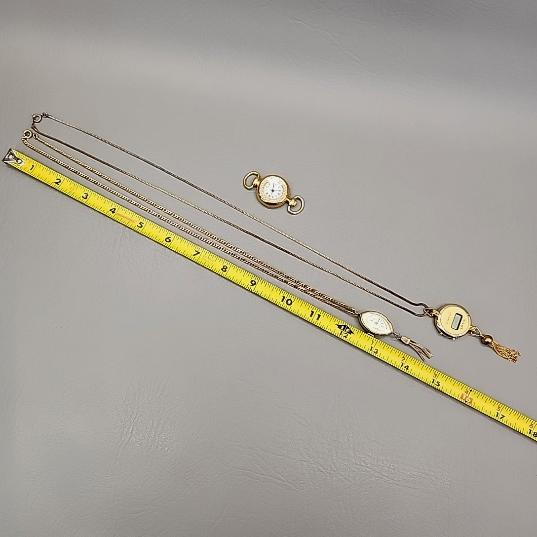 Vintage Necklace Watch Pendant Lot of 3 Sonnet Sheffield REPAIRS NEEDED