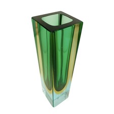 🟠 Flavio Poli per Seguso vaso prismatico in vetro di Murano Sommerso anni 60