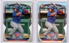 * PEDRO RAMIREZ * 2023 1ST BOWMAN CHROME REFRACTOR # 499 + SKY BLUE # 499 RC