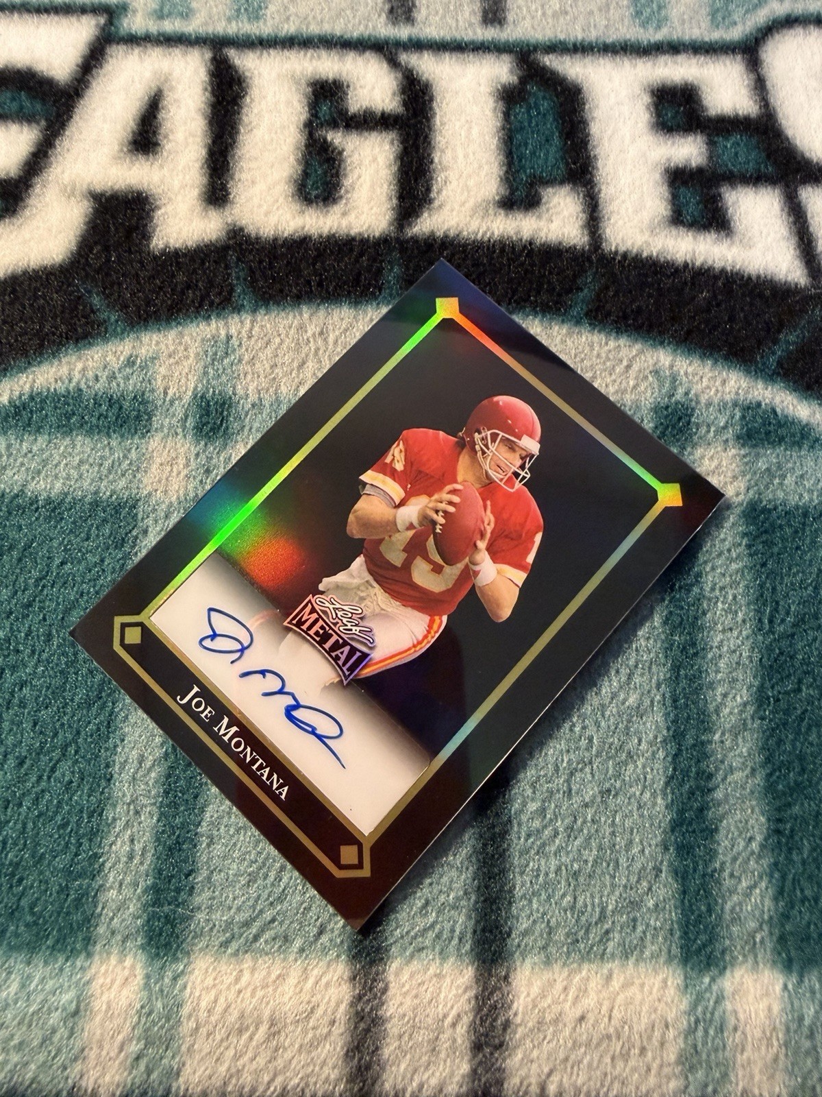 JOE MONTANA HOF 2/5 AUTO 2025 LEAF RETRO 1992 BLACK PRIZM AUTOGRAPH CHIEFS 49ERS view 3