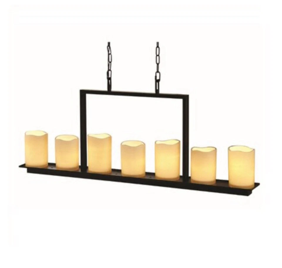 Lámpara de araña Allen+Roth 7 ligeras de bronce frotada con aceite nueva Foto 2 de 4