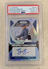 2024 Prizm Baseball George Lombard Jr Prospect Signatures Mojo # Auto /25 PSA 10