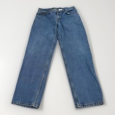 Vintage Levis Jeans Blue Denim Straight Leg Orange Tab 100 Cotton Size 36x32