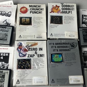 Lot Of 4 Cib Atari 7800 Ms Pac-man Dig Duh Robotron 2084 Xevious