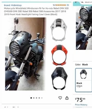 Windshield Windscreen fit for Honda Rebel CMX 500 CMX500 CMX 300 Rebel 300