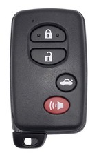 4 Buttons Smart Keyless Entry Remote Key Fob Cover Case fit for Toyota Black