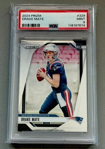 2024 PANINI PRIZM #329 DRAKE MAYE ROOKIE RC PSA 9 MINT! 🔥🔥🔥