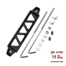 Battery Hold Down Sets,With Billet Aluminum Battery 10 inch bolts Matte Black
