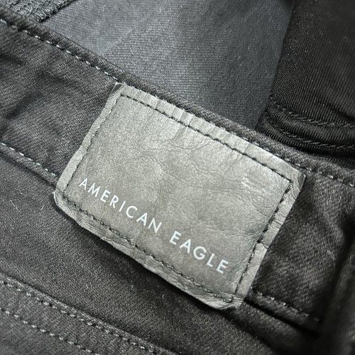 Pantalones de mezclilla American Eagle originales Bootcut para hombre 32X32 negros Y2K Air Flex - Imagen 7 de 9