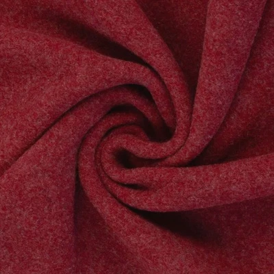 SWAFING STOFFE 0,5m Merino - Fleece aus 100% Merinoschurwolle, rot, 1338 (34,90 EUR/m)