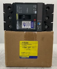 SQUARE D JGF36175AA POWERPACT CIRCUIT BREAKER 175 A 3P 600V TMA