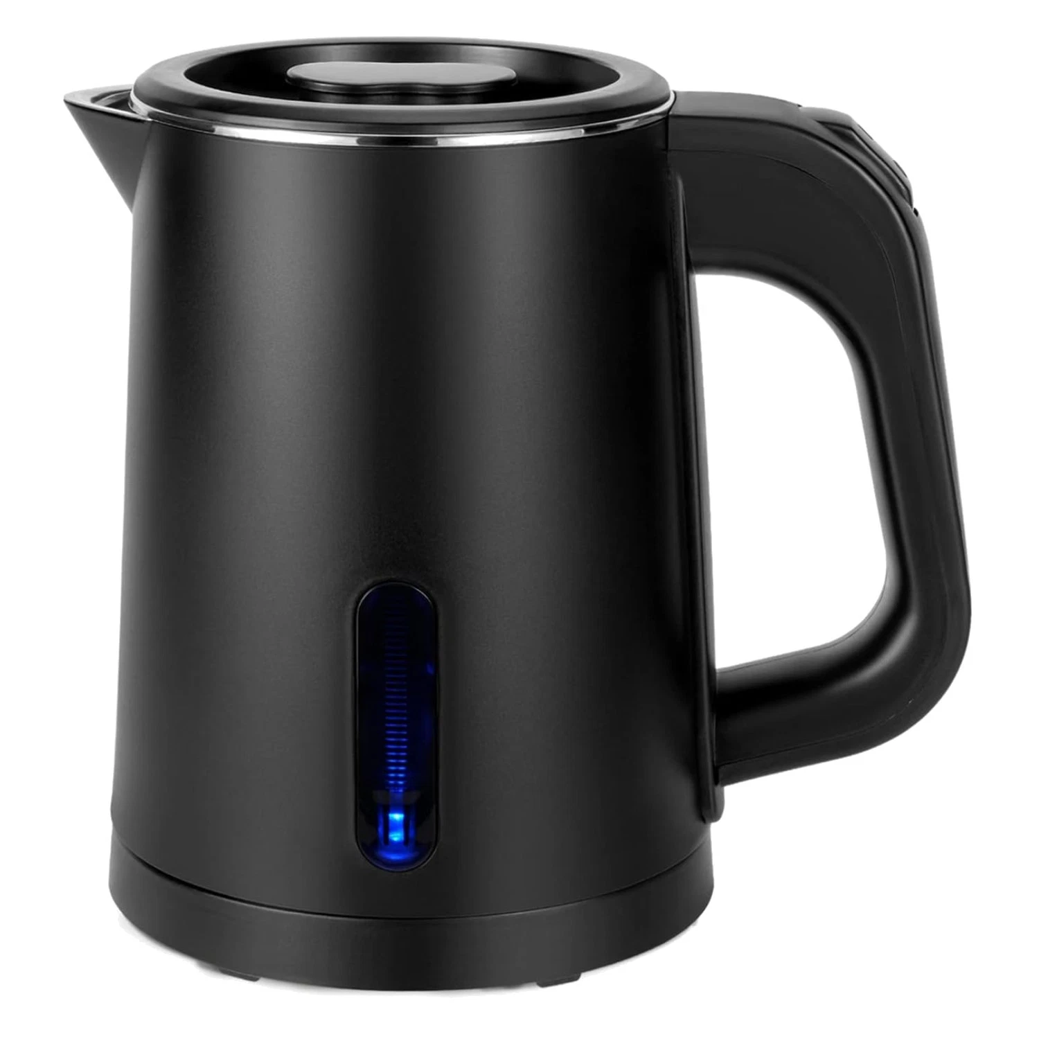 Stainless Steel Electric Tea Kettle - Portable 0.8L with Boil Dry Protection