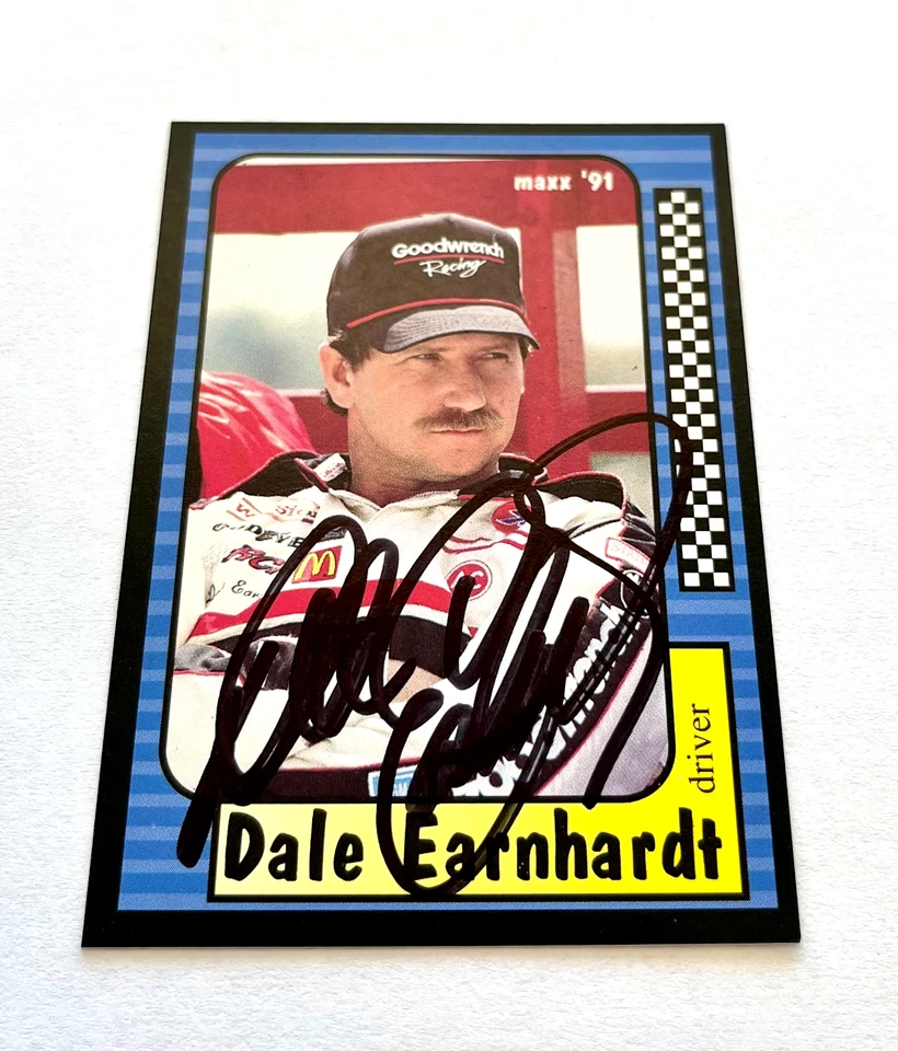 Dale Earnhardt NASCAR 1991 Maxx #3 Autographed Signed - Image 3 of 4