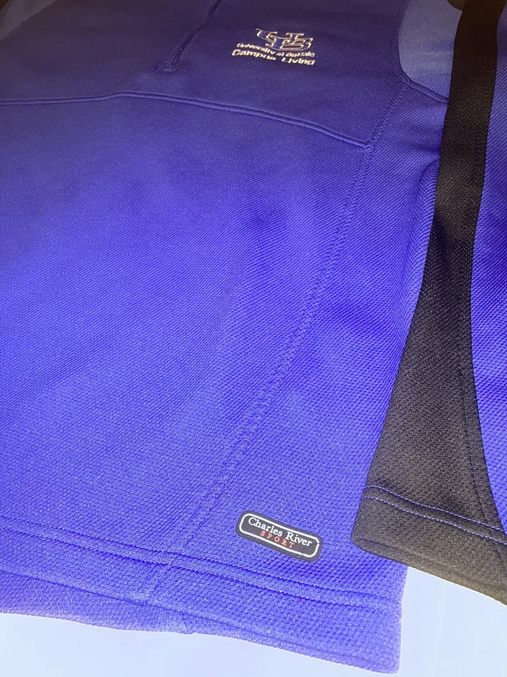 Charles River Sport University At Buffalo Blue Quarter Zip Pullover Size Medium - Image 2 of 4
