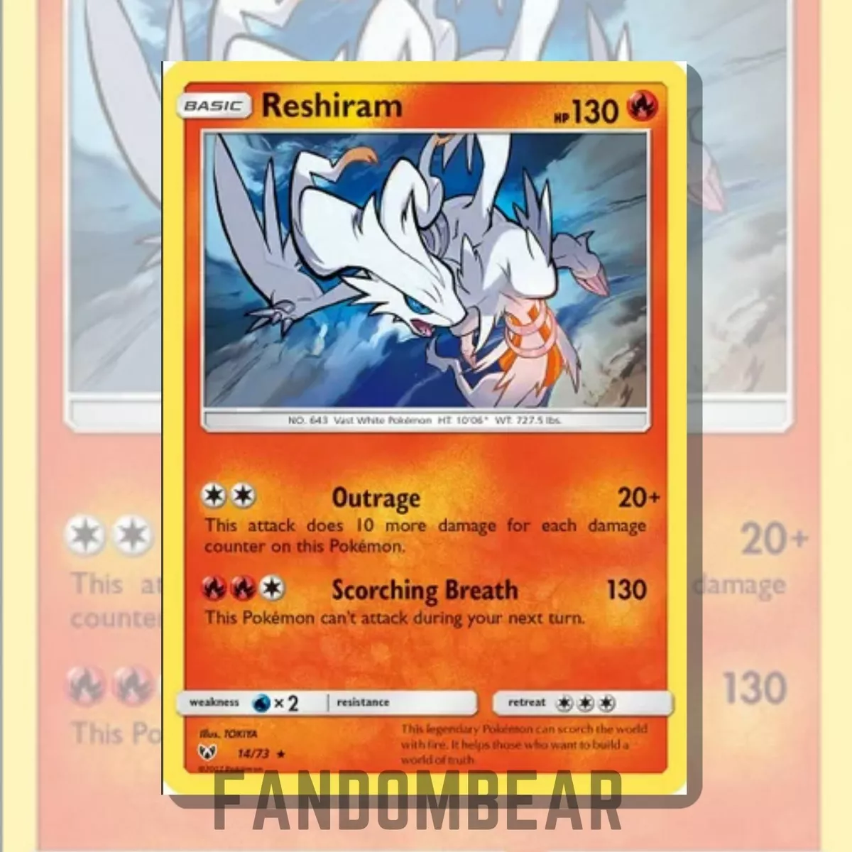 Reshiram - 14/73 - Holo Rare - Pokemon Singles » Sun & Moon