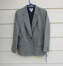 Pendleton Virgin Wool Women's Gray Blazer Jacket Size 14 - New
