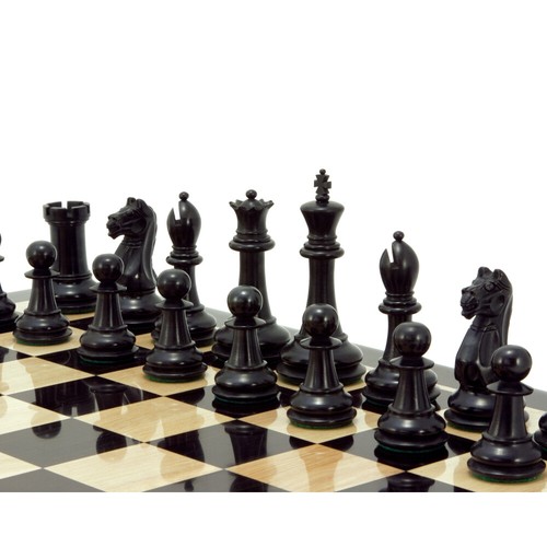 Piezas de ajedrez de boj ebonizado serie Oxford de 3,75 pulgadas - Imagen 4 de 8