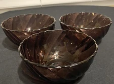 Duralex-Purple France Swirl Bowls Set of 3 2.5 x 4.75"