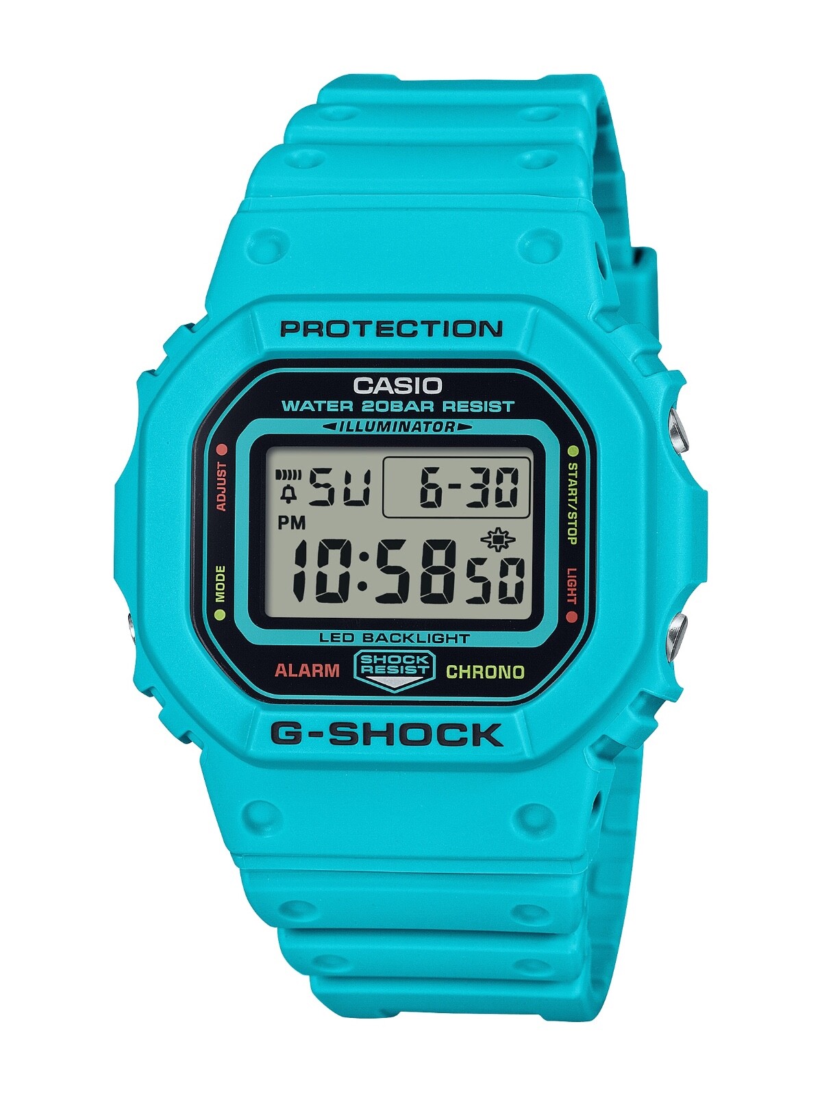 Casio GShock DW5600EP2 Vivid Blue Square Digital Watch for sale