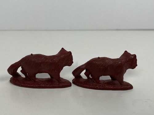 Auburn Rubber Vintage Raccoon Honey Badgers Brown Figures 1950s Wild Animals Lot - Picture 3 of 8