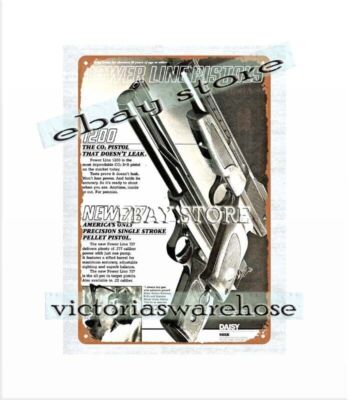 Air Gun Sign 1979 airgun Power Line Pellet Gun Air Pistol tin sign bb gun target ...