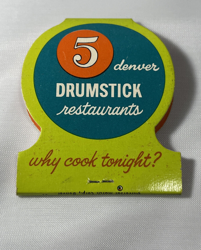 Vintage Matchbook 5 Denver Drumstick Restaurants eBay
