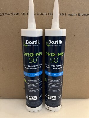Lot of 2 New Bostik Pro MS 50 Sealant Silyl Modified Polyether 9.8 Fl Oz Bronze