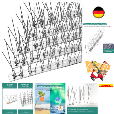 Edelstahl Taubenabwehr   6m Vogelspikes für Balkon & Garten