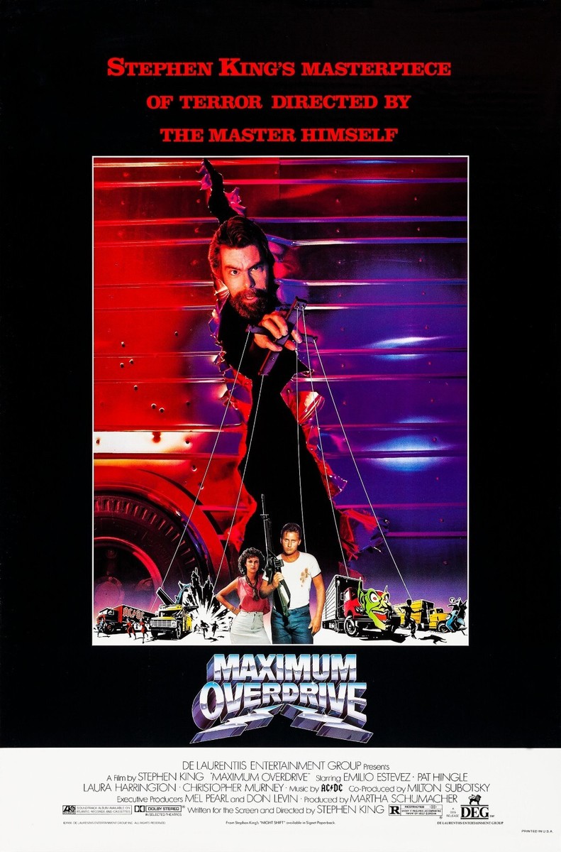 MAXIMUM OVERDRIVE (1986) ORIGINAL MOVIE POSTER - ROLLED | eBay