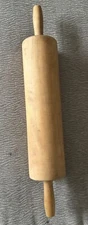 Vintage Rolling Pin 22" Long, 14” Wood Barrel " 3.5” Diameter Heavy