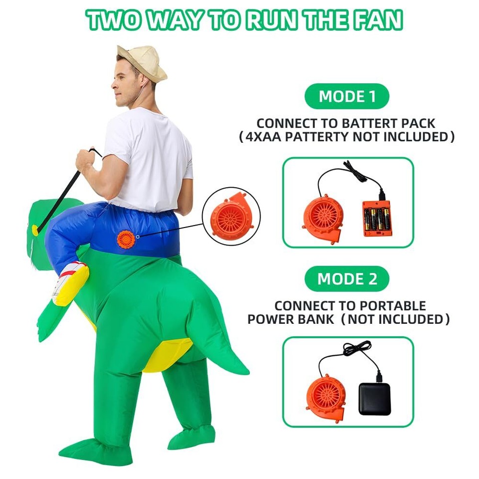 Inflatable Dinosaur Costume Adult Size Riding Air Funny Blow up