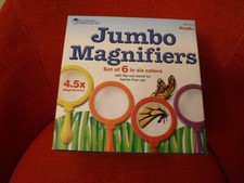 New Learning Resources Primary Science Jumbo Magnifiers, Set of 6