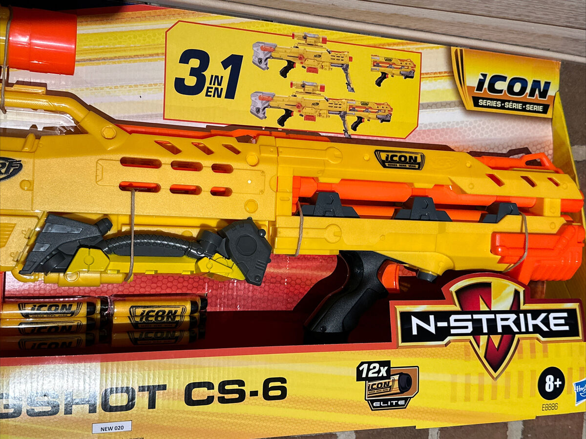 NERF N-Strike Icon Series Longshot CS-6 3 BLASTERS IN 1 