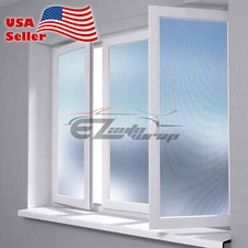 4"x8" Sample Carbon Fiber Frosted Film Glass Bathroom Window Security Privacy
