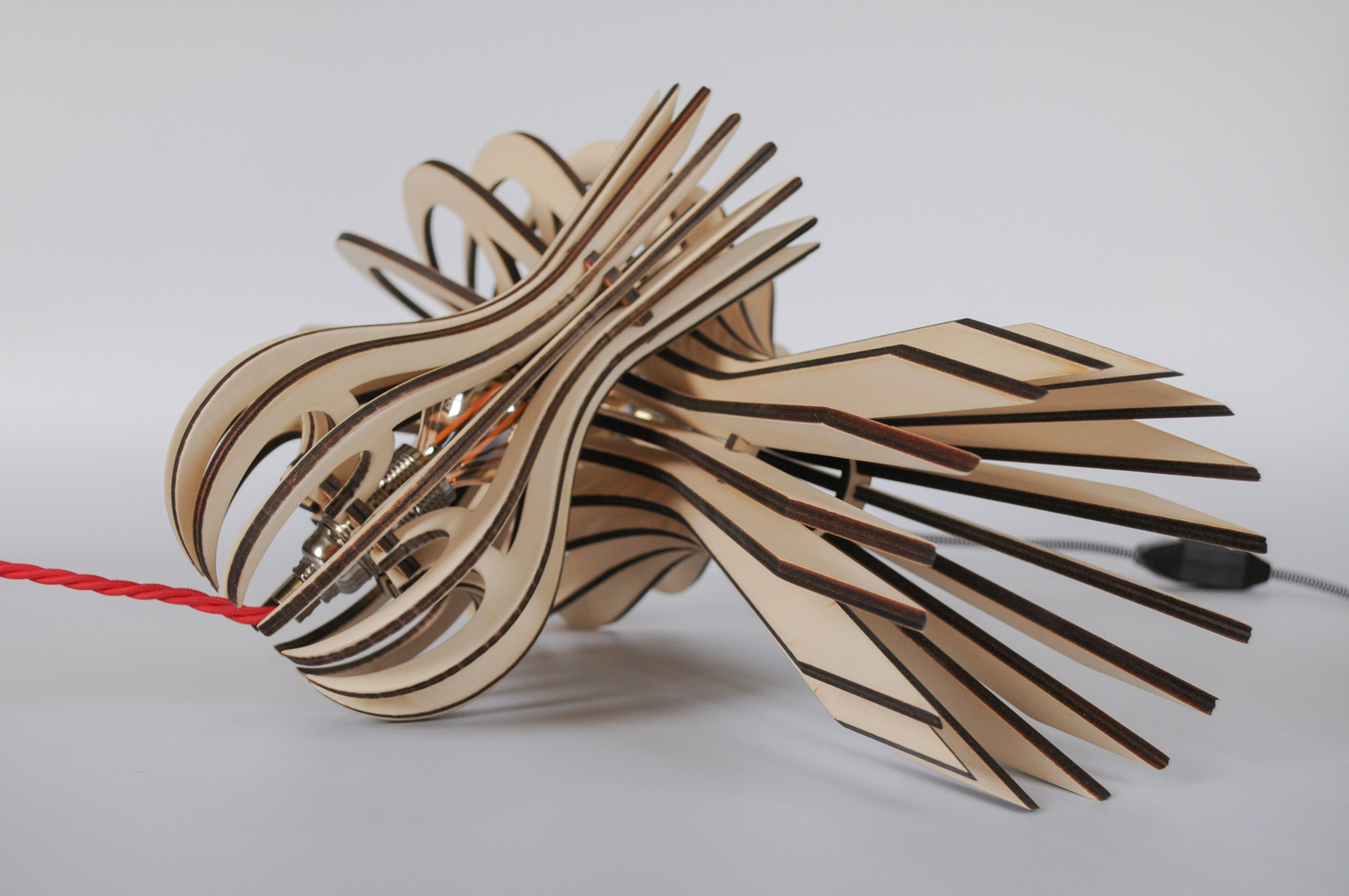 TAKE OFF, Lámpara de Bambú Ecológica con Bombilla Edison E27