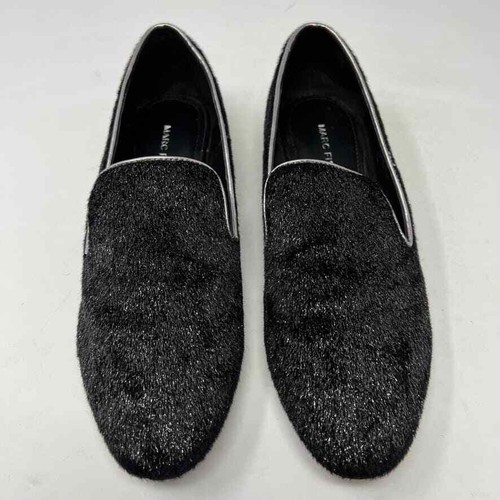 Marc Fisher Damen-Halbschuhe schwarz silber schimmernd mit Nieten abree Kunstfell 7,5M - Bild 4 von 14