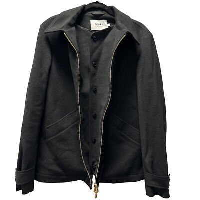 NN07 Jeremy Cashmere Men's Wool Black Zip Jacket Coat Size