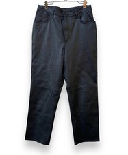 Vintage Black Leather Pants by Jones New York Sport Women  s Size 10