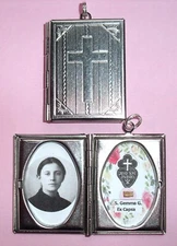 St Gemma Galgani photo "ex capsa" relic locket--Very nice!!!